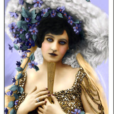 Схема вышивки «дама»