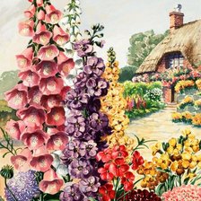 Схема вышивки «Цветочный пейзаж»
