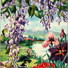 Схема вышивки «Цветочный пейзаж»