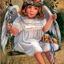 Схема вышивки «ангел»