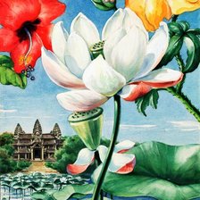 Схема вышивки «Лотосы»