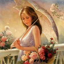 Схема вышивки «Девушка.»