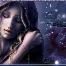 Схема вышивки «Девушка.»