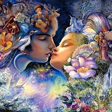 Схема вышивки «Поцелуй.»