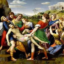 Схема вышивки «Снятие с креста, Рафаэль»