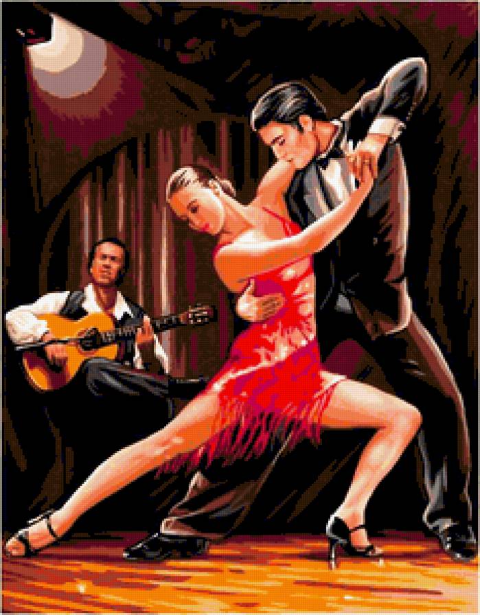 Танцующая Пара - музыкант, пара, латино, девушка, парень, танец - предпросмотр