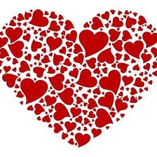 Схема вышивки «Сердечки радости.»