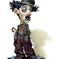 Схема вышивки «Чарли Чаплин»