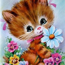 Схема вышивки «киса»