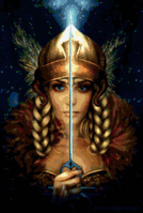 Валькирия - валькирия, девушка, воительница, воин - предпросмотр