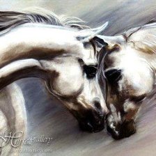 Схема вышивки «Кони»