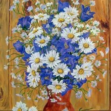 полевые цветы в вазе