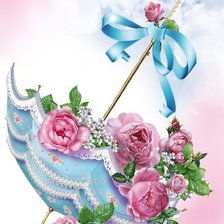 Схема вышивки «Зонтик с цветами 1»