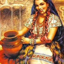 Схема вышивки «Девушка»