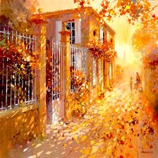 Схема вышивки «золотая осень»