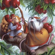 Схема вышивки «мыши»