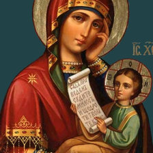 Схема вышивки «Икона Божьей матери»