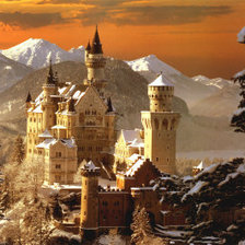 Схема вышивки «замок»