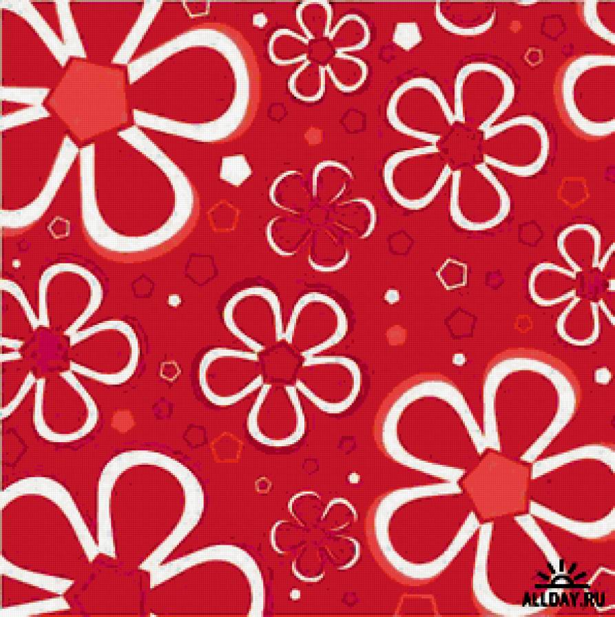 подушка - цветы, подушка, узор - предпросмотр