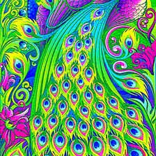 Схема вышивки «Павлины»