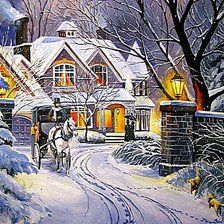 Схема вышивки «Зимняя ночь»