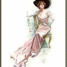 Схема вышивки «девушка загадка»