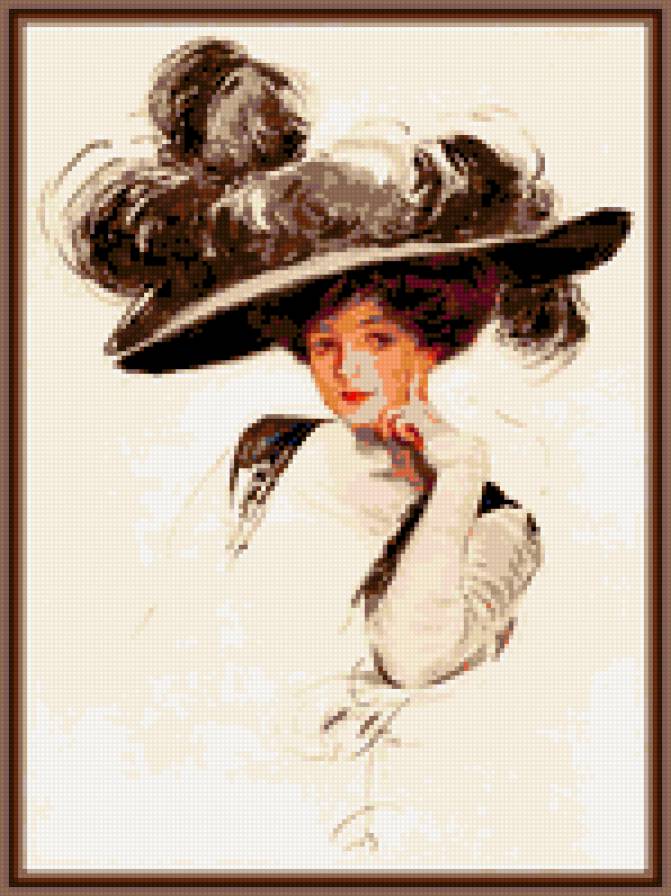 женский образ - девушка шляпа - предпросмотр