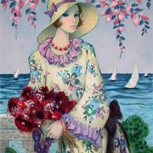 Схема вышивки «Девушка.»