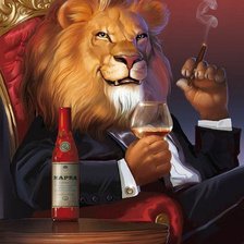 Схема вышивки «Лев»