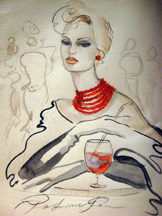 Дамочка - девушки, рисунок - оригинал