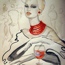 Схема вышивки «Дамочка»