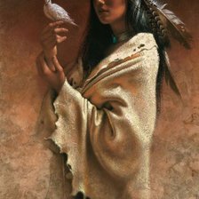 Схема вышивки «Индианка»