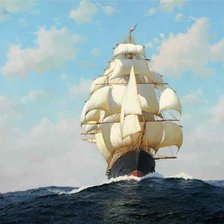 Схема вышивки «корабль»