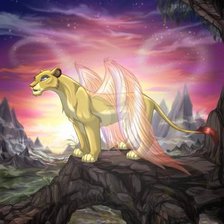 Схема вышивки «львица ангел»