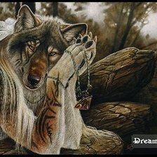 Схема вышивки «волчица»