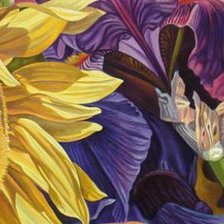 Схема вышивки «Триптих Подсолнух с мотыльком.Центр. часть»