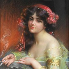 Схема вышивки «девушка»