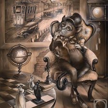 Схема вышивки «бегемот»