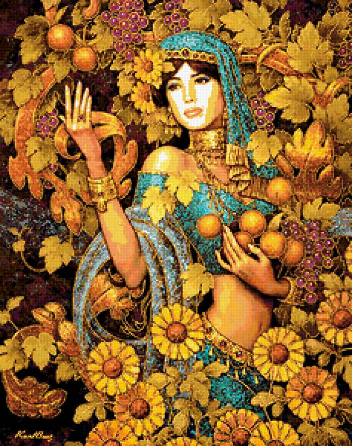 Женщины Карла Банга - цветы, фрукты, картина, женские образы, портрет, девушка - предпросмотр
