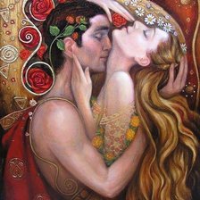 Схема вышивки «Влюбленная пара»