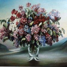 Схема вышивки «сирень»