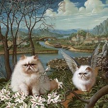 Схема вышивки «коты»