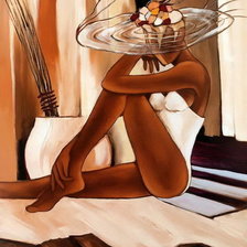 Схема вышивки «Дама»