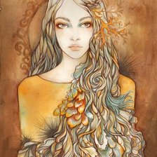 Схема вышивки «Девушка.»