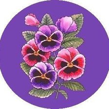 Схема вышивки «анютины глазки»