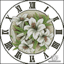 Схема вышивки «Часы»