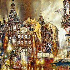 Схема вышивки «Иван Савицкий. Фантастический Петербург»