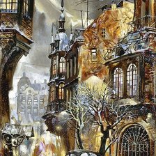 Схема вышивки «Иван Савицкий. Фантастический Петербург»