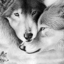 Схема вышивки «Волки»