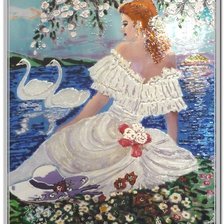 Схема вышивки «лебединное озеро»